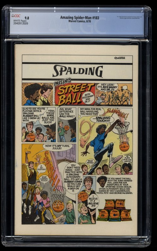 Amazing Spider-Man #183 CGC NM/M 9.8