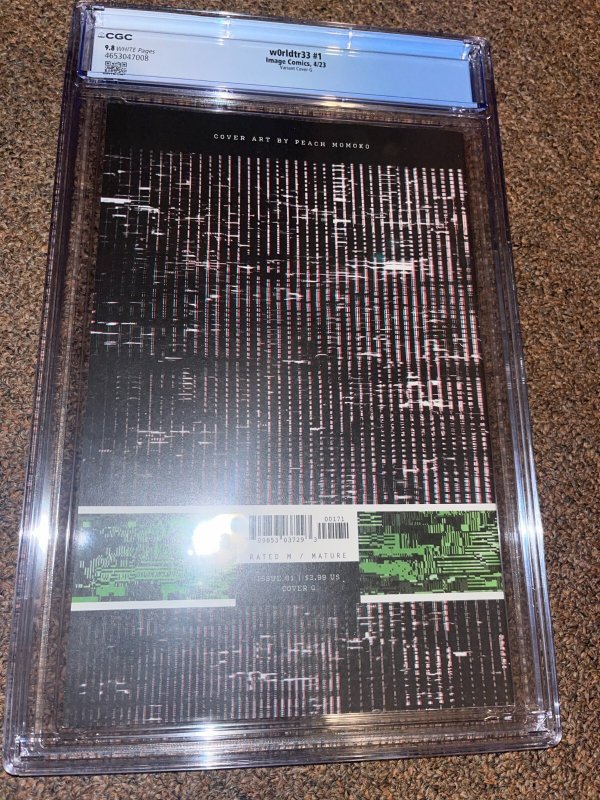 W0rldtr33 1 (Image 2023), Peach Momoko 1:75 Variant Cover CGC Graded 9.8