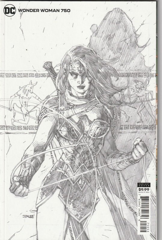 Wonder Woman # 750 Jim Lee Sketch 1:100 Variant Cover NM DC [G4]