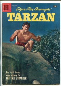 TARZAN #96-1957-DELL-GORDON SCOTT COVER- BURROUGHS- MARSH- MANNING-15¢ cover-vf 