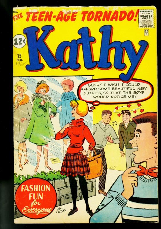 Kathy Comics #15 1962- Paper Dolls- Stan Goldberg- F/G