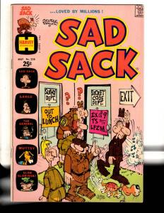 Lot Of 7 Sad Sack Harvey Comic Books # 173 193 203 209 214 225 238 Army JL40