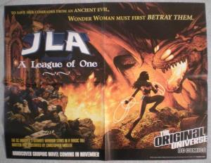 JLA A LEAGUE of ONE  Promo poster, Wonder Woman, Unused, more in our store