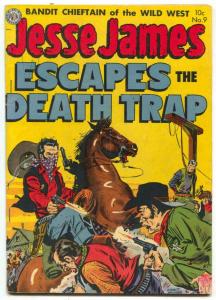 Jesse James #9 1952- Escapes the Death Trap- Hanging cover F/VF 