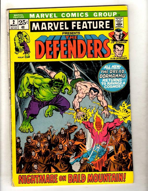 Marvel Feature # 2 FN Marvel Comic Book Feat. Defenders Hulk Sub-Mariner JL15