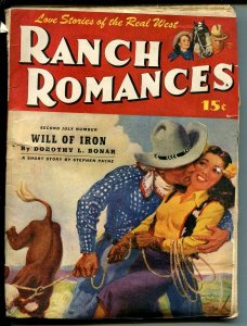 Ranch Romances #2 7/1945-Warner Pubs-pulp fiction-VG