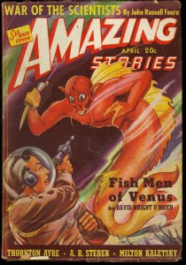 PULP:  AMAZING STORIES 1940 APR-FISH MEN OF VENUS VG