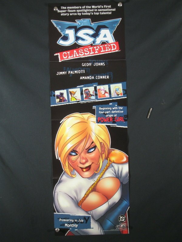 JSA Classified DC Comics Promo Poster 2005 POWER GIRL 34x11