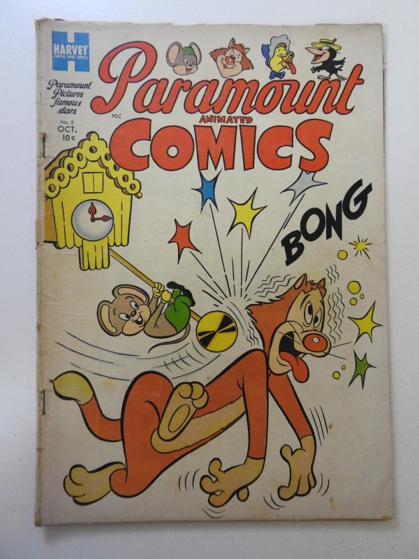 Paramount Animated Comics #5 (1953) VG- Cond Centerfold detached bottom staple