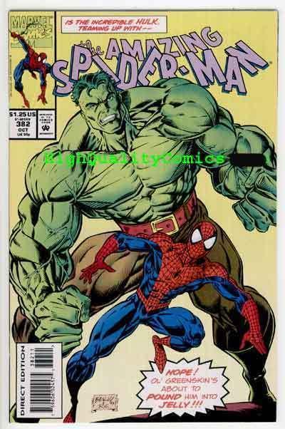 AMAZING SPIDER-MAN #382, VF, Hulk, Doc Samson, Bagley, more ASM in store