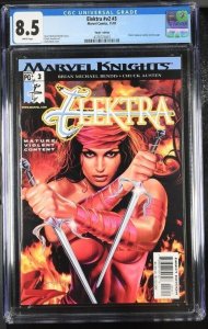 ELEKTRA V2 #3 CGC 8.5 SILVER SAMURAI CAMEO GREG HORN NUDE EDITION