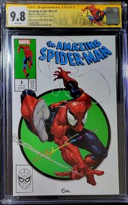 ?? Amazing Spider-Man #1 CGC 9.8 SS Infinity Clayton Crain MEGACON Exclusive