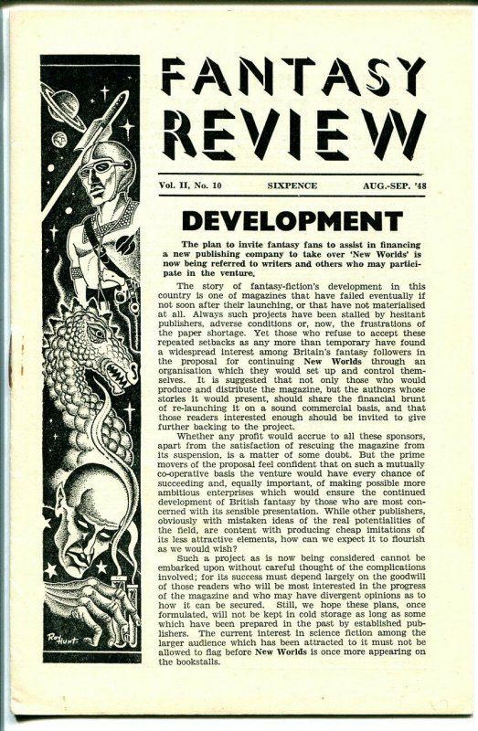 Fantasy Review 8/1948-British fanzine-pulp-fantasy-VF