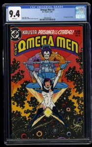 Omega men #3 CGC NM 9.4 White Pages 1st Lobo!