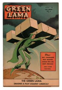 GREEN LAMA #6 comic book-1945-SPARK-WWII-MAC RAYBOY-WWII cover