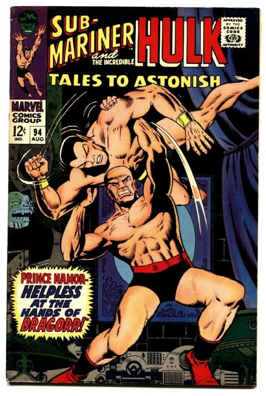 TALES TO ASTONISH #94 comic book-HULK/SUB-MARINER-1967 VF