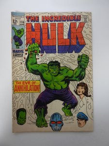 The Incredible Hulk #116 (1969) VG- condition top staple detached from cover