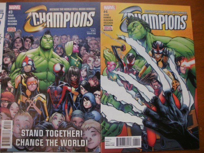 6 Near-Mint Marvel CHAMPIONS Comic #1 2 3 4 6 13 (Avengers) (2016) Waid Ramos