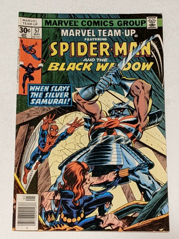 Marvel Team-Up #57 (May 1977) VG+ 4.5 Black Widow Silver Samurai appearance