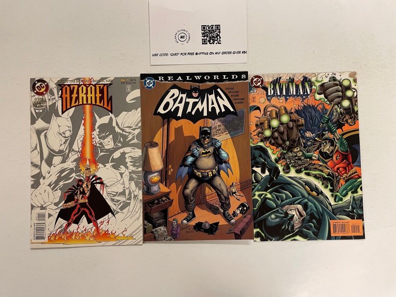 3 DC Comics Batman Realworlds Azrael #1 Batman Chronicles # 2   64 NO10