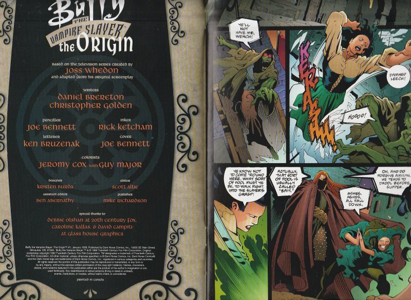 Buffy The Vampire Slayer The Origin # 1(DF Gold Foil Photo Variant w/C.O.A.)