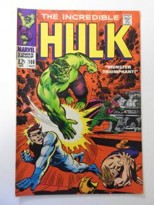 The Incredible Hulk #108 (1968) VG Cond 2 centerfold wraps detached top staple