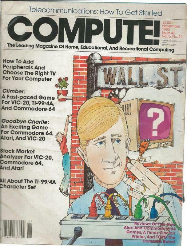 ORIGINAL Vintage Compute Magazine #42 November 1983 Atari Commodore 64 Vic 20