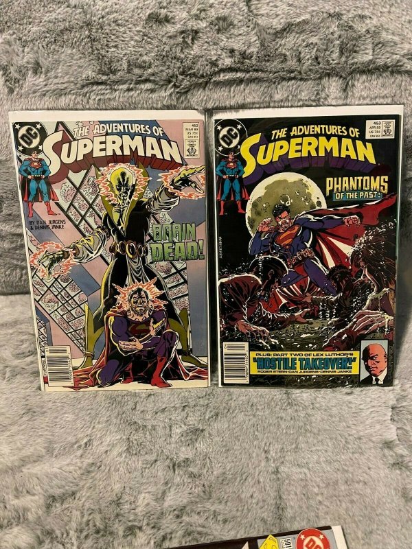 19 Issue Lot Adventures of Superman Issues Ranging From 425-633; Minor Keys!