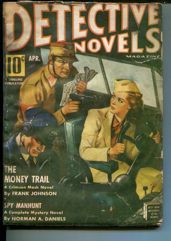 Detective Novels Pulp April 1942- CRIMSON MASK MOney Trail