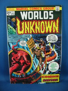 WORLDS UNKNOWN 1 F VF MARVEL SCIENCE FICTION 1973