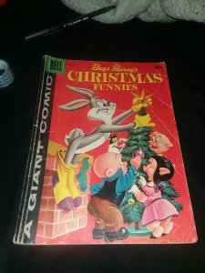 1957 BUGS BUNNY'S CHRISTMAS FUNNIES #8 A dell Giant Comic silver age cartoon