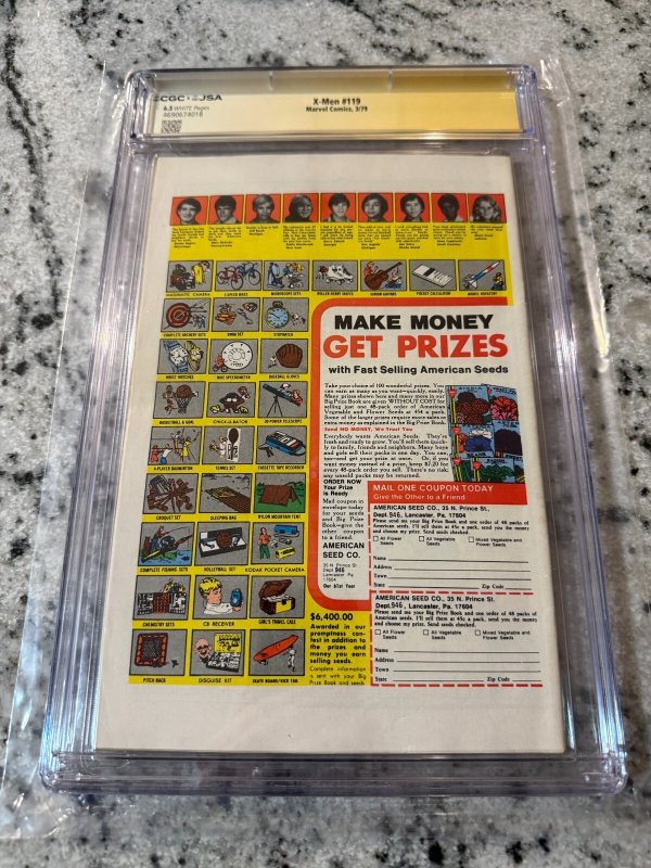 Uncanny X-Men # 119 CGC Graded 6.5 Marvel Comic Book SIGNED John Byrne JSA JH25