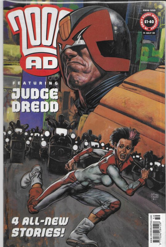 2000 AD #1250 VG Judge Dredd by Ennis/Ezquerra, Fabry cover, Nikolai Dante