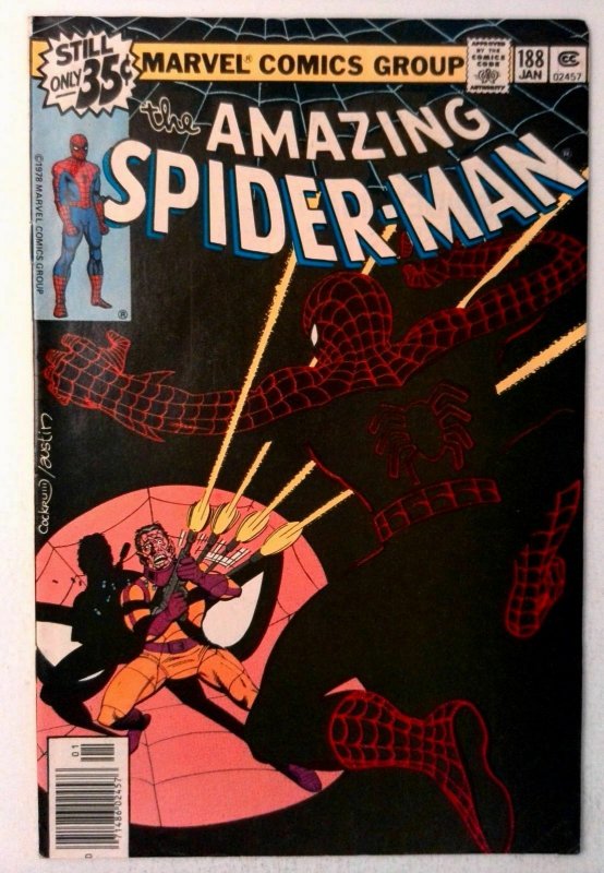 Amazing Spider-Man #188 Marvel 1979 VF+ Comic Book Key 2nd Appearance Jigsaw