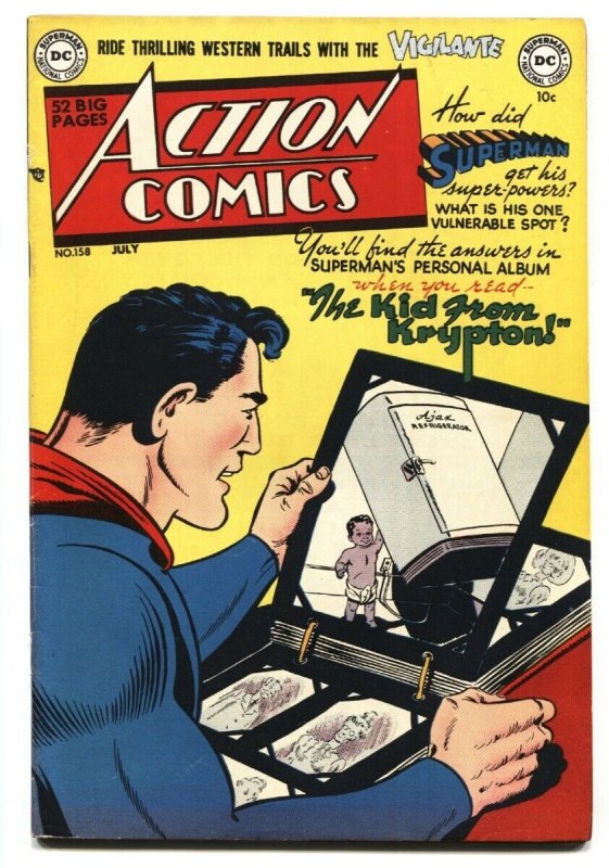 Action Comics #158 1951- Superman- Origin retold-comic book