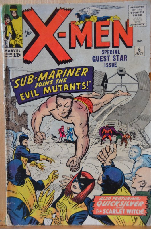 The X-Men #6 (1964) Sub-Mariner, Brotherhood fo Evil Mutants. High Grade!!