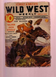 WILD WEST WEEKLY-MAY 14 1938-PULP-SONNY TABOR-WHISTLIN' FR/G