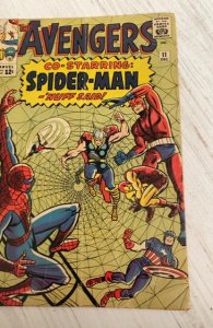 The Avengers #11 (1964)1st Spider-Man in this title Kapp app see deecrpt