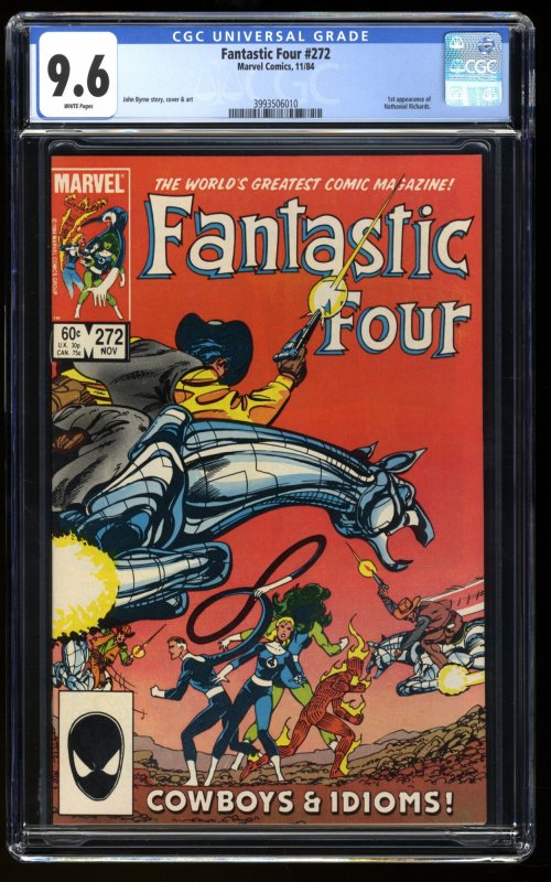 Fantastic Four #272 CGC NM+ 9.6 White Pages 1st Nathaniel Richards Kang!