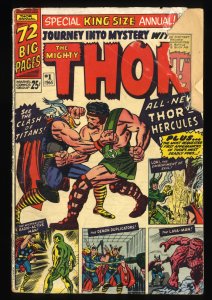 Journey Into Mystery Annual #1 FA/GD 1.5 Thor 1st Hercules!!