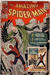 The Amazing Spider-Man #2 (1963) 1st Vulture! See description