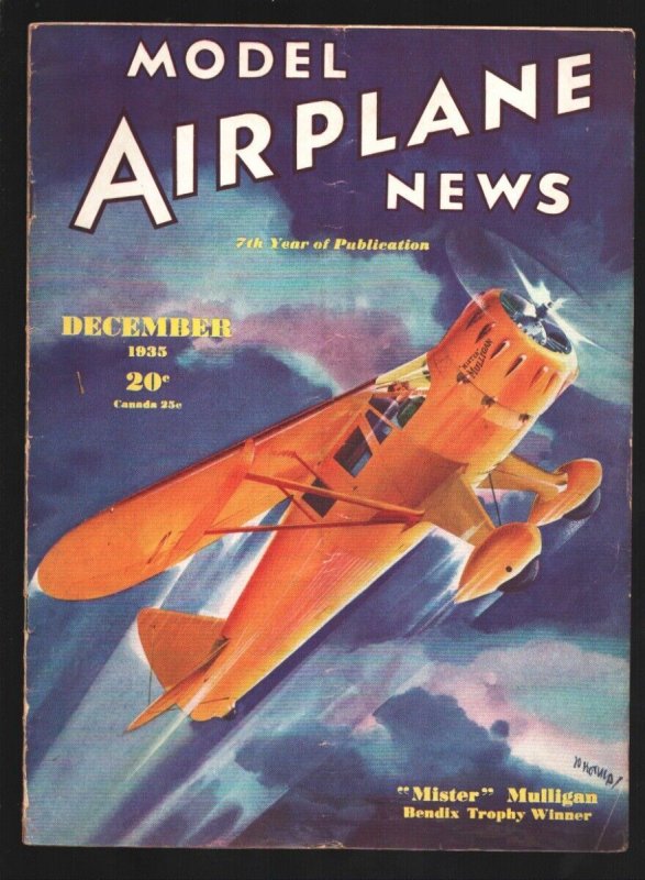 Model Airplane News 12/1935-Mister Mulligan Bendix Trophy Winner Kotula cov...
