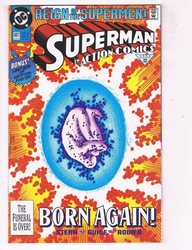 Action Comics #687 VF DC Comics Comic Book Stern JLA Superman Jun 1993 DE41 AD18