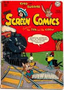 REAL SCREEN COMICS #16 (Feb 1948) 4.5 VG+  7 Fox & Crow tales, Flippity & Flop,