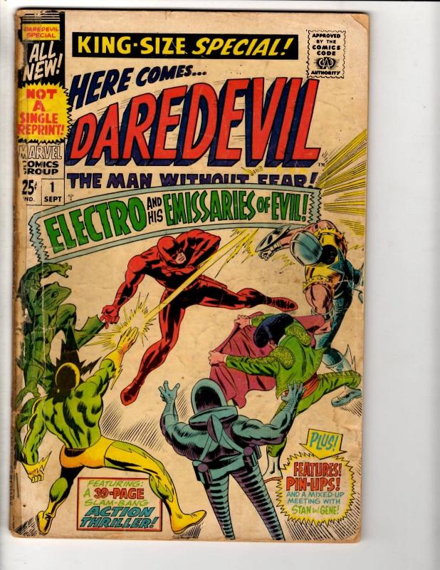 King Size Daredevil # 1 GD/VG Marvel Comic Book Foggy Karen Electro StiltMan RH2