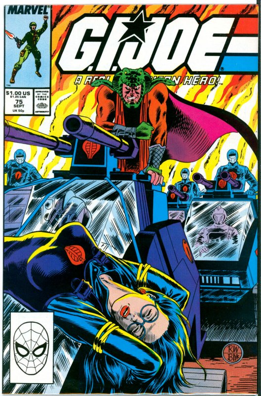 G.I. Joe #75 Marvel Comics 1988 VF+ Baroness Cover