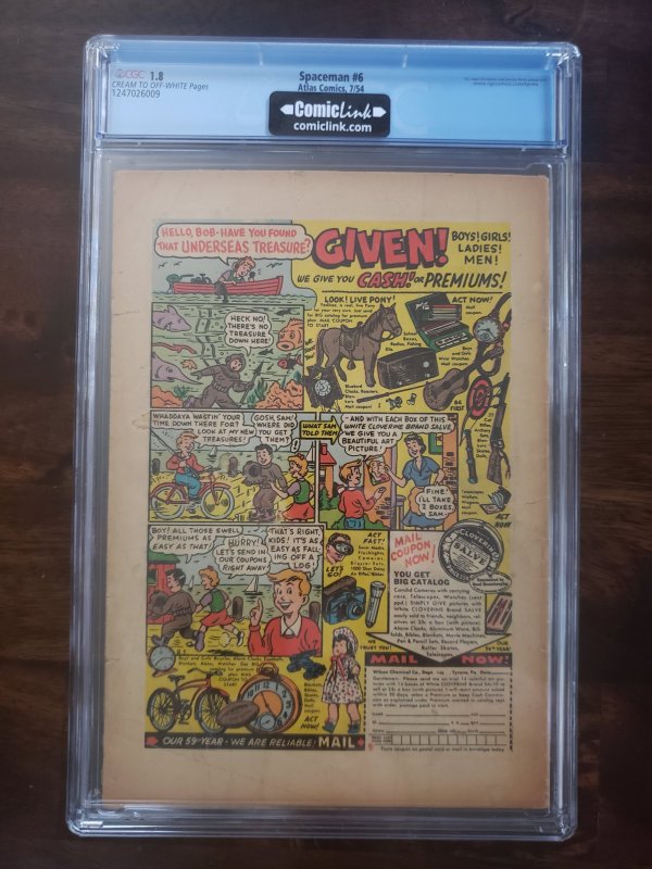 Spaceman 6 CGC 1.8 Last Issue