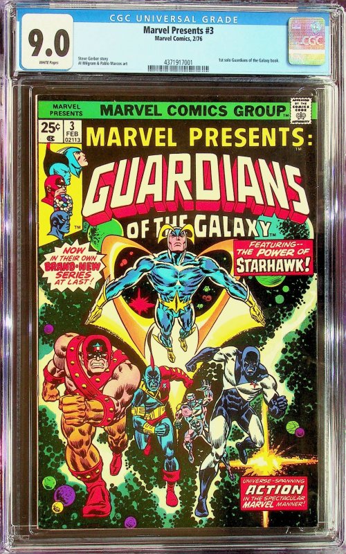 Marvel Presents #3: Guardians of the Galaxy (1976) - CGC 9.0 - Cert#4371917001