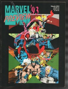 Marvel Preview #1 1993-First issue-Spider-man-Wolverine-Thor-Black Knight cov...
