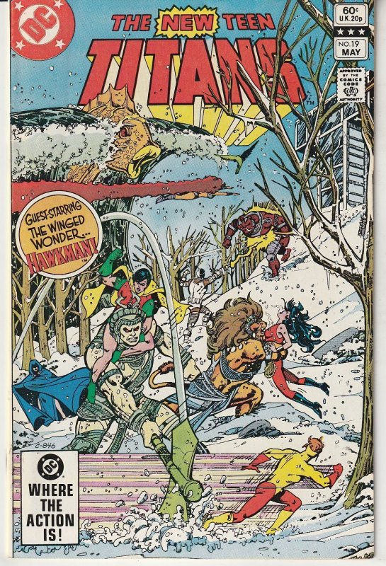 The New Teen Titans #19 (1982)  Hawkman !